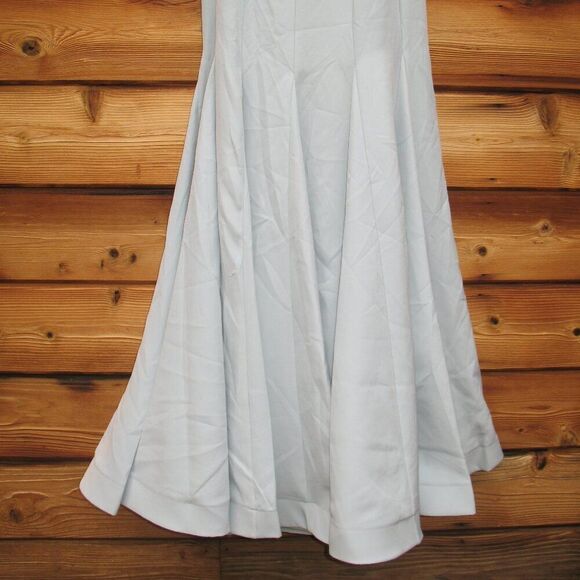 Mac Duggal 11810 Womens Blue Crepe One Shoulder Gown Dress With Flower - Picture 12 of 14